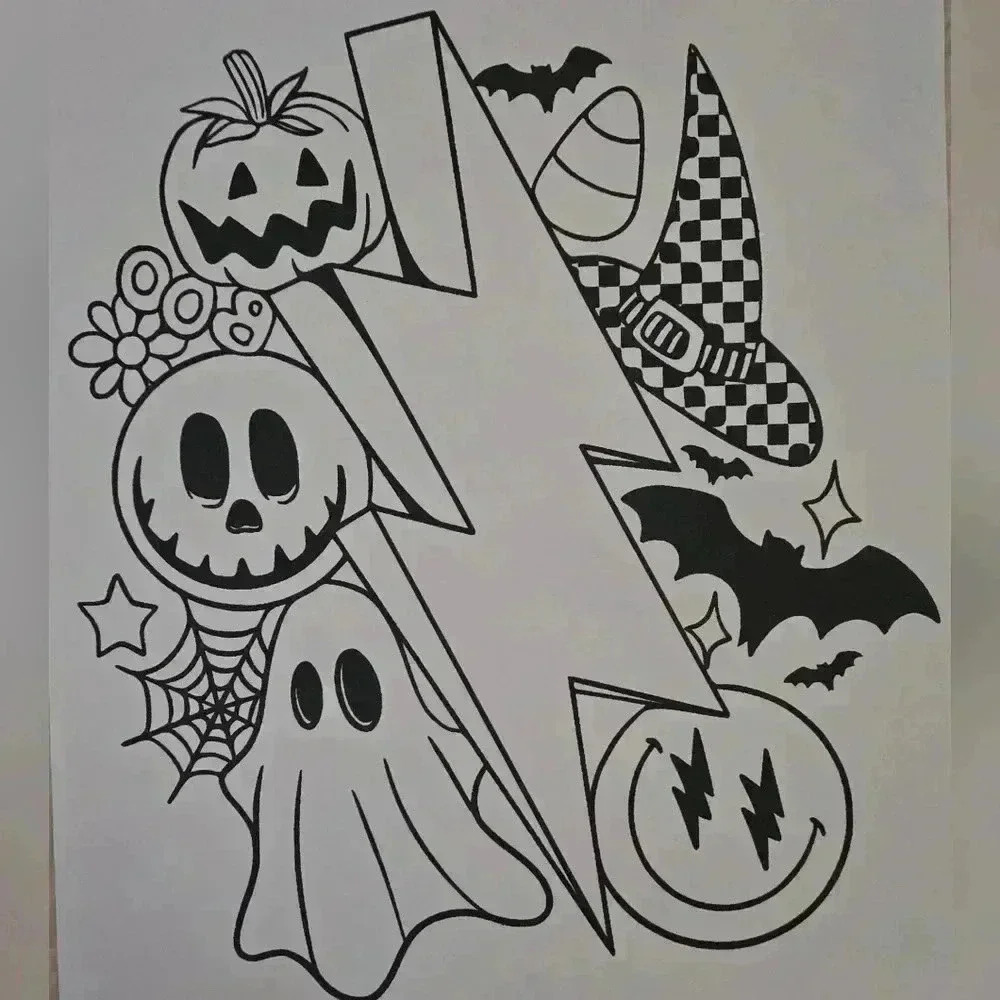 Halloween theme and winter theme transfers. 3 For $15